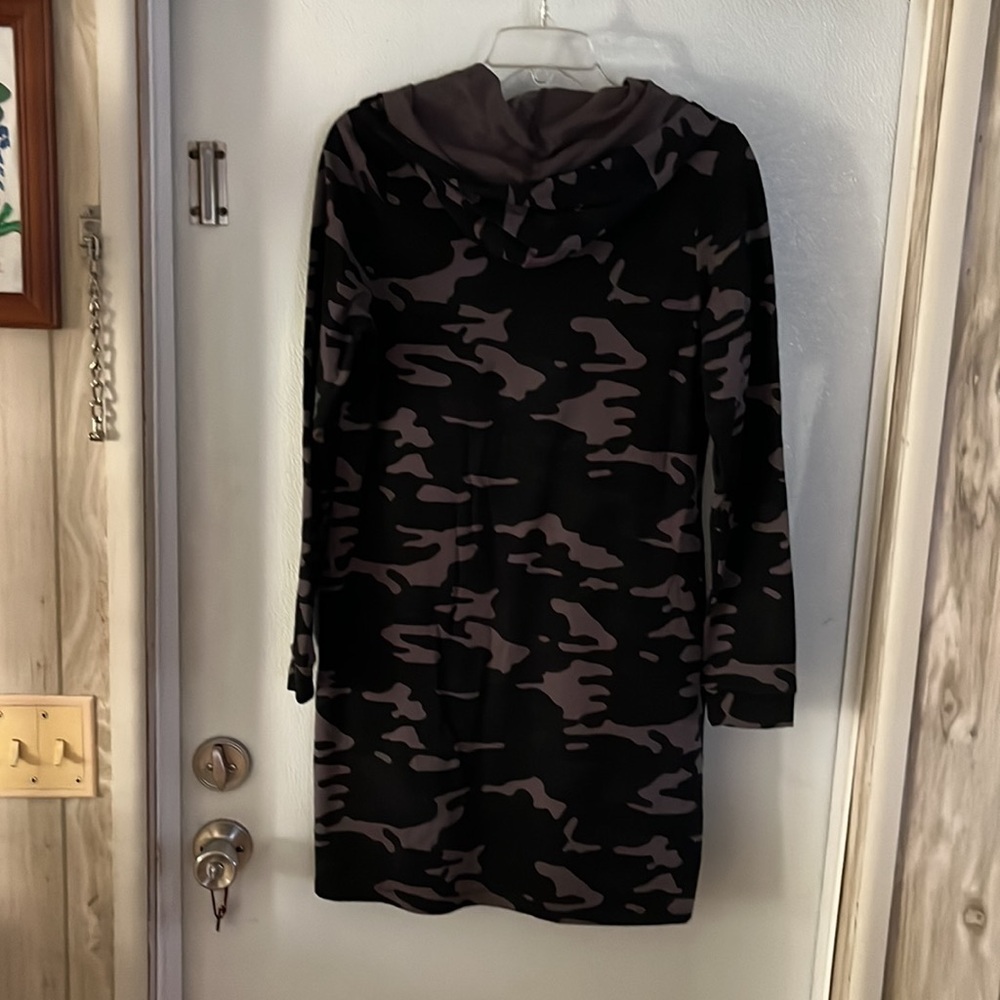 Soho Black Camo Hoodie Dress Size S - Picture 4 of 6